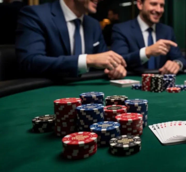Profesjonalny stół pokerowy przygotowany na elegancki event firmowy